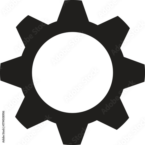 Essential Gear Cog Icon Representing Concept of System Mechanism