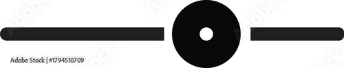 Minimalist Horizontal Line with Center Dot Graphic Concept