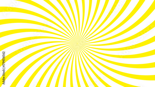 Dynamic abstract spiral design with a central focal point with wavy stripes. Hypnotic swirl radiates symmetrically sense of motion and energy. Graphic, and retro-inspired illusion of spinning or depth