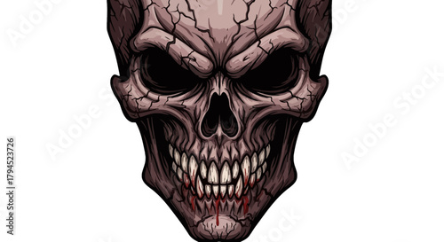 skull on white background