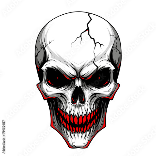 skull on a white background