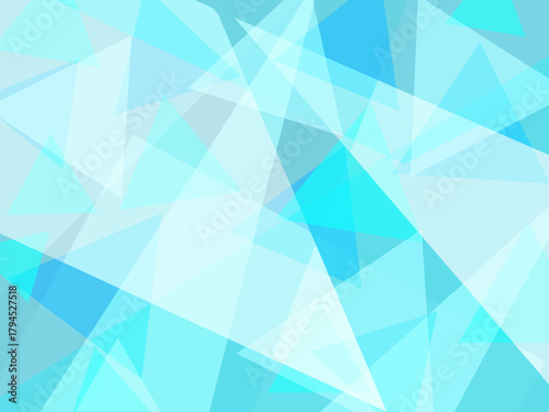 青色の三角形の幾何学模様の背景