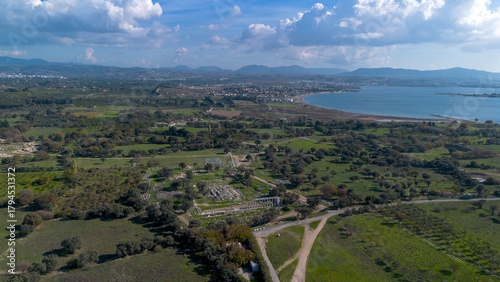 Aerial views of the ancient...