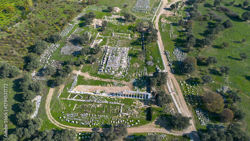 Aerial views of the ancient...