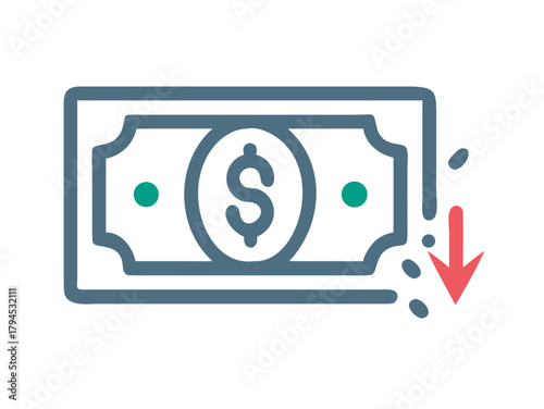 USA dollar falling money inflation finance crisis
