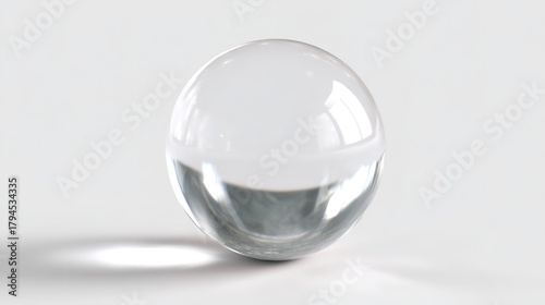 Jade Dream: A Green Glass Sphere Floating in Stillness on a White Surface