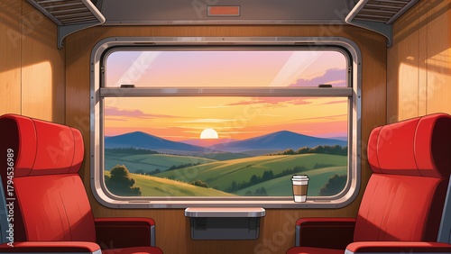passenger train on the road