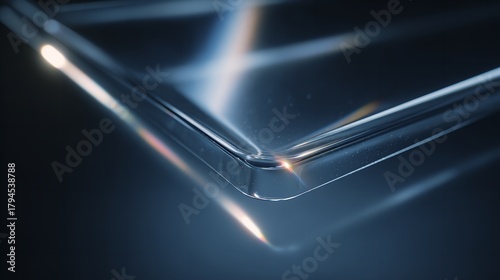 Transparent Sheen: A Roll of Clear Plastic or Film Displayed With Depth