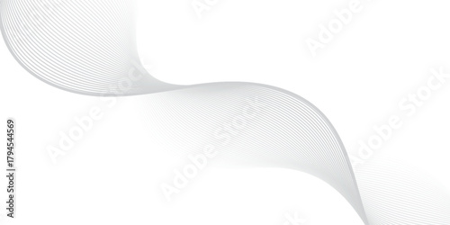 Abstract Black smooth wave on a white background. Dynamic sound wave. Design element. abstract white background.
