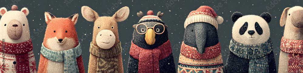 Fototapeta premium Weihnachtstiere