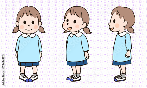 子供セット_二つ結び・スモック