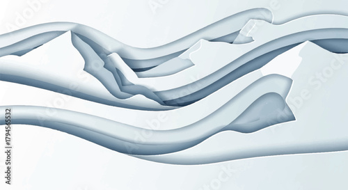 Abstract Minimalist Winter Snowdrift Waves and Curved Lines Background