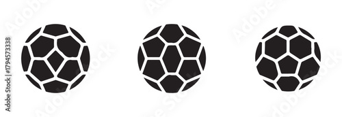 Football simple black style, football symbol sign for sports apps and website, soccer ball icon set in line style, vector illustration EPS 10.