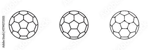 Football icon modern design, soccer ball icon, football simple style, different styles football or soccer ball icon, vector illustration EPS 10.