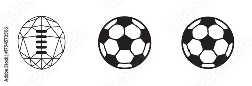 American Football Icon, football simple black style,  leather football icon design, vector illustration EPS 10.