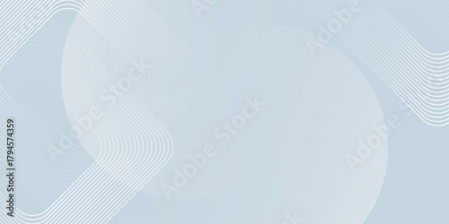 Abstract circle and hexagon white geometric shapes background. Modern square gradient lines pattern. Minimalist abstract geometric design.