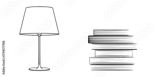 Luminous Visions: Monochrome Tableau Light Shadow | Clean, isolated vector art for creative projects.