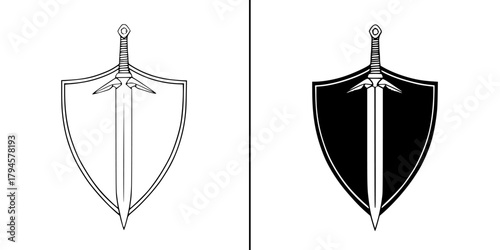 Vintage Shield - Timeless Protection Honor | Clean, isolated vector art for creative projects.