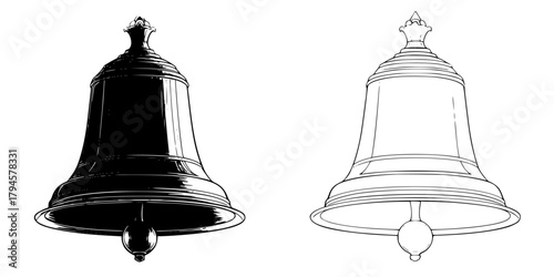 Eternal Sonatas: Timeless Melodies Ringing Bells | Clean, isolated vector art for creative projects.