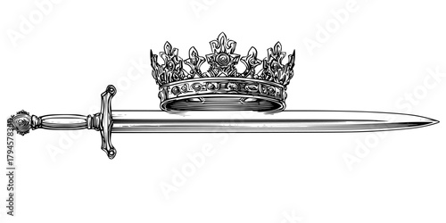 Regal Splendor: Timeless Symbol Power Grandeur | Clean, isolated vector art for creative projects.