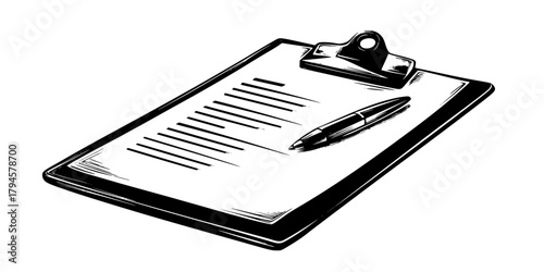 Scribe's Notebook: Tale Paper Ink | Clean, isolated vector art for creative projects.