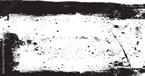 grunge Paint strokes element, Black and white background. Monochrome grunge background. Abstract texture of dirt, dust, blots, chips. Dirty dirty surface.eps10