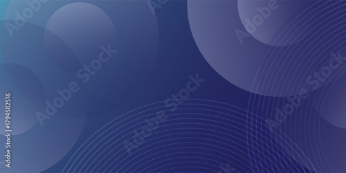 Abstract three dimensional earth dark blue and purple circle background. Minimalis circle geometric. Circles line design.