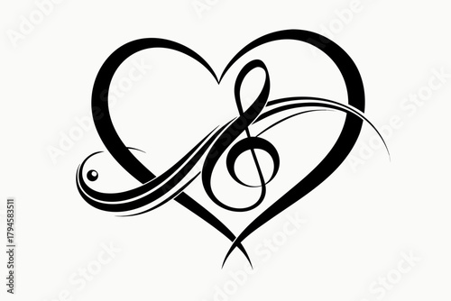 Abstract floral heart illustration for love and romance celebration