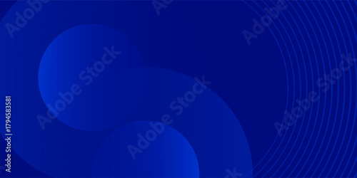 Blue abstract background on dark blue gradient vanishing circles design. Using for template, poster, wallpaper, flyer, banner, brochur, wallpaper.