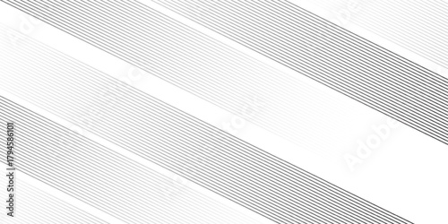 Abstract black grey line halftone gradation texture background. Fading diagonal stripe gradient. Modern lines concept. Vector illustration.