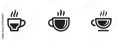 Cup coffee icon, disposable cup. cup coffee with steam, coffee vector icon., vector illustration EPS 10.