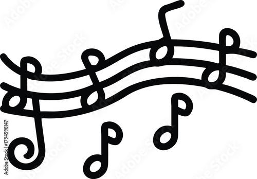 treble clef on a sheet