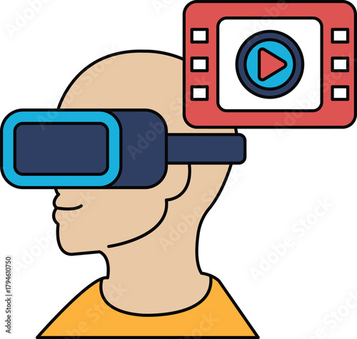 A man wearing a virtual reality headset