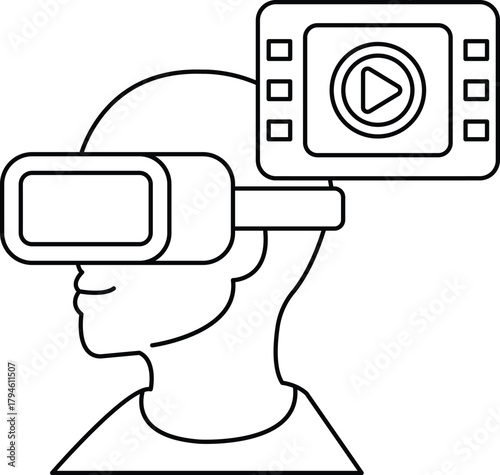 A man wearing a virtual reality headset