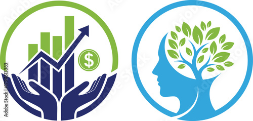 Financial Growth and Mental Wellness Concepts