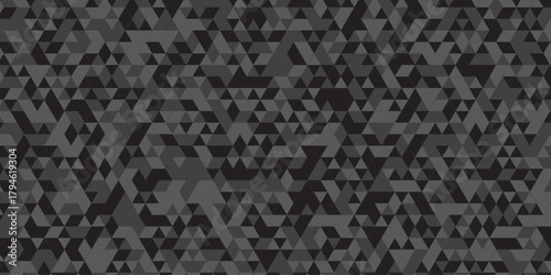 Abstract geometric background seamless mosaic texture wallpaper. Triangle shape retro geometric vector square element.	