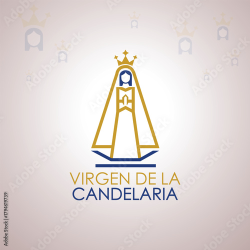 Minimalist Icon of Our Lady of Candelaria