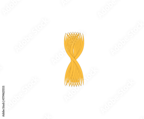vector illustration of a radially symmetrical flower, closed petals