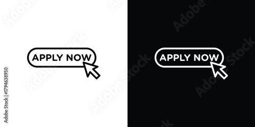 Apply icon. Premium pictogram isolated on a white background.