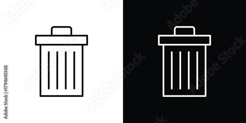 Bin icon. Premium pictogram isolated on a white background.