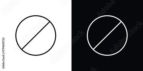 Blocked icon. Premium pictogram isolated on a white background.