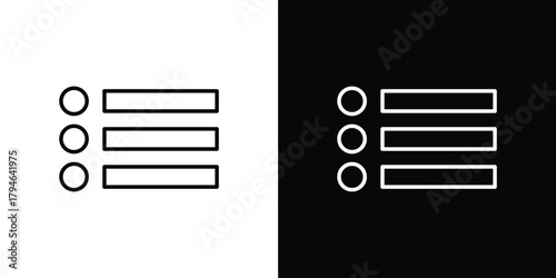 Bulleted list icon. Premium pictogram isolated on a white background.