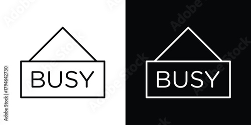 Busy icon. Premium pictogram isolated on a white background.