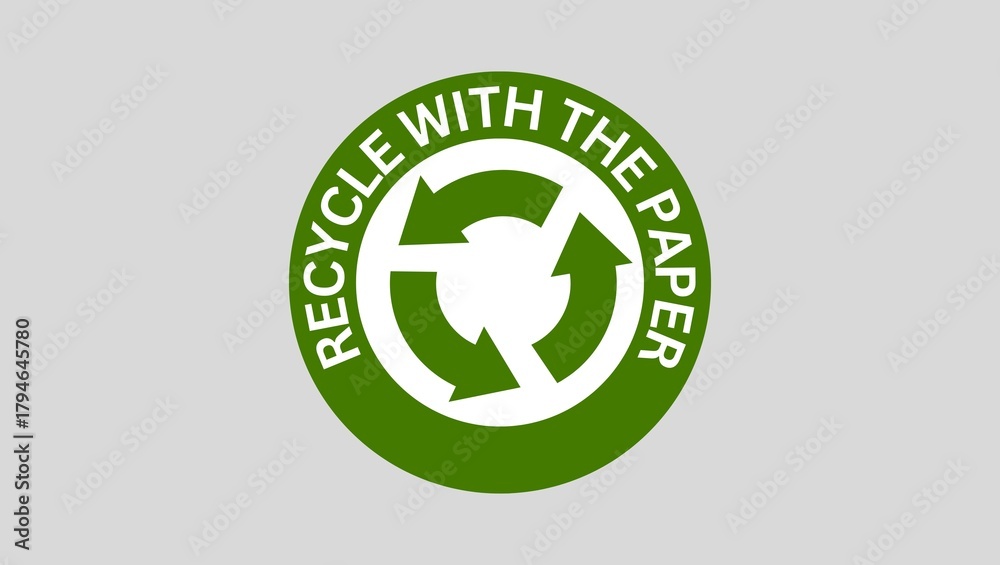 Obraz premium RECYCLE WITH THE PAPER 