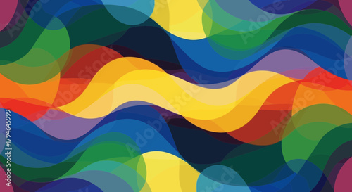 Stunning abstract waves of vibrant hues create dynamic fluidity, perfect for modern design projects and creative backgrounds, with a touch of artistic elegance