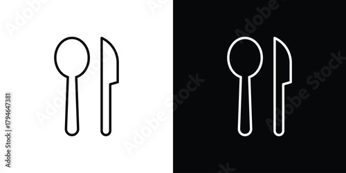 Cutlery icon. Premium pictogram isolated on a white background.