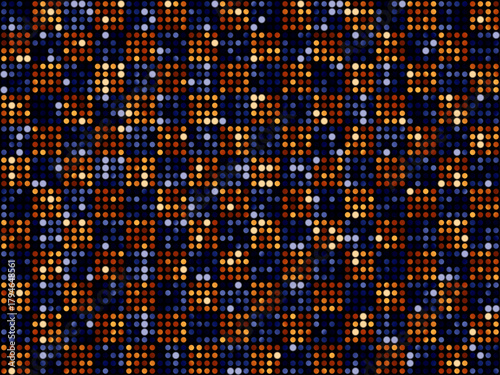 ミラータイル3、格子小、9オレンジ