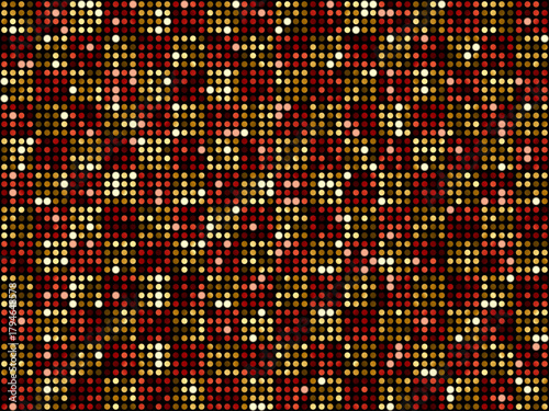 ミラータイル3、格子小、10赤
