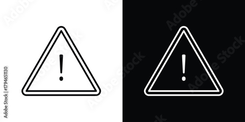 Exclamation icon. Premium pictogram isolated on a white background.