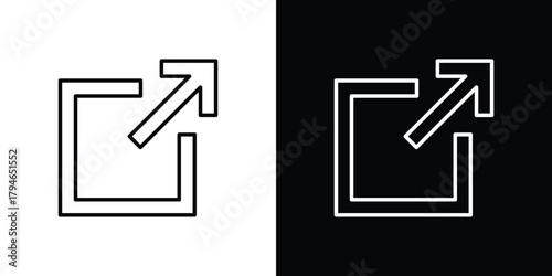 External link icon. Premium pictogram isolated on a white background.